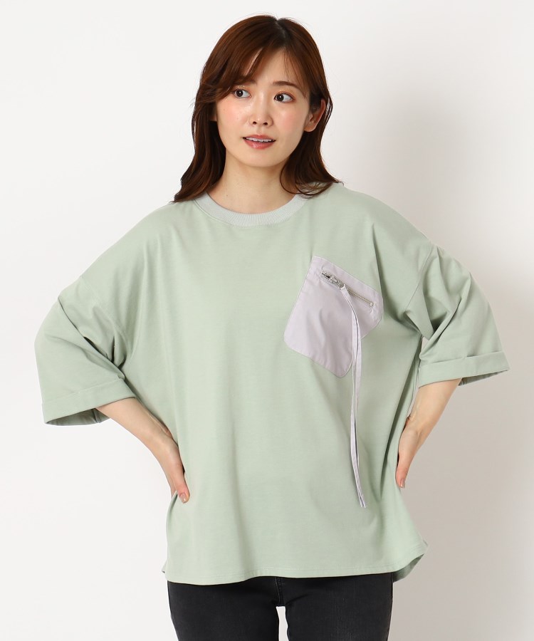 ザンパ(ZAMPA)のデザインジップポケットワイドTシャツ22