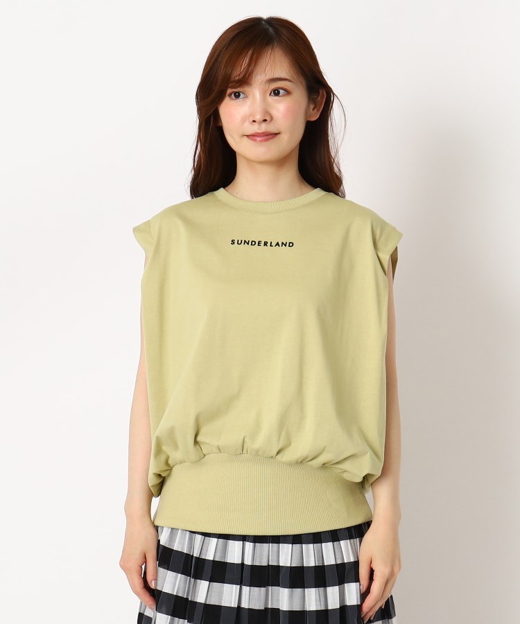 ザンパ(ZAMPA)の【SALE！！】リブ使いロゴノースリーブカットソー1