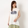 ザンパ(ZAMPA)の【SALE/秋はインナーで！！】カレッジロゴノースリーブカットソー オフホワイト(003)