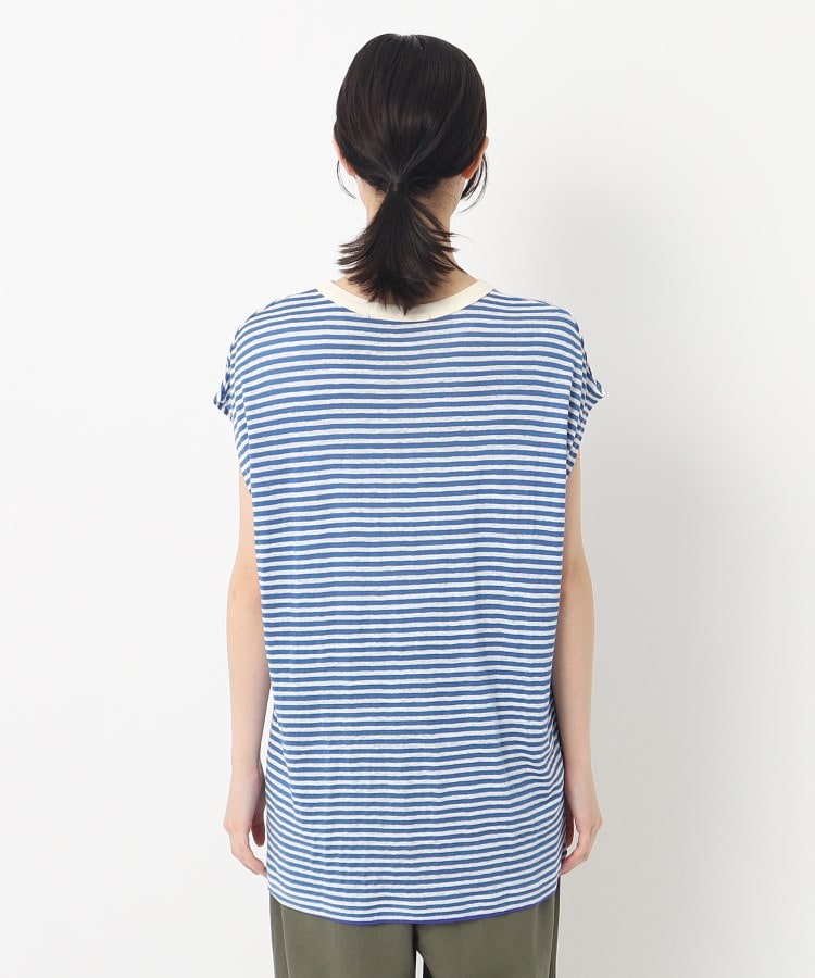 ザンパ(ZAMPA)の【インナーでも活躍しそう！】フレンチスリーブボーダークルーネックTシャツ3