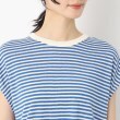 ザンパ(ZAMPA)の【インナーでも活躍しそう！】フレンチスリーブボーダークルーネックTシャツ4