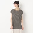 ザンパ(ZAMPA)の【インナーでも活躍しそう！】フレンチスリーブボーダークルーネックTシャツ ベージュ(052)