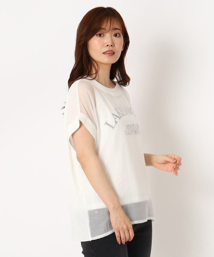 ザンパ(ZAMPA)の【SALE！！】ロゴインナー付きシアーニットギャザープルオーバー17