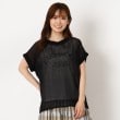 ザンパ(ZAMPA)の【SALE！！】ロゴインナー付きシアーニットギャザープルオーバー20