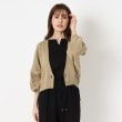 ザンパ(ZAMPA)の【秋も着られる】リネン混ショートボレロカーディガン ベージュ(052)