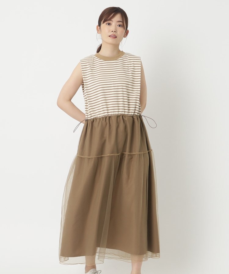 ザンパ(ZAMPA)の【SALE！！】ボーダーチュール切替ワンピース15