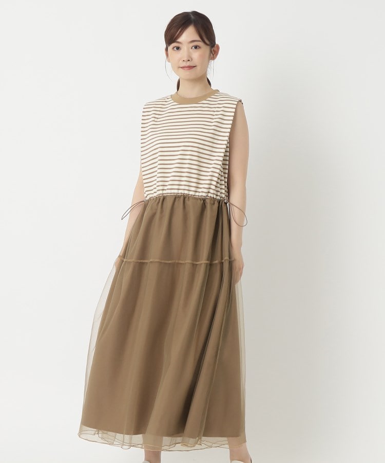 ザンパ(ZAMPA)の【SALE！！】ボーダーチュール切替ワンピース トープ(154)