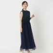 ザンパ(ZAMPA)の【SALE！！】ボーダーチュール切替ワンピース ブルー(193)