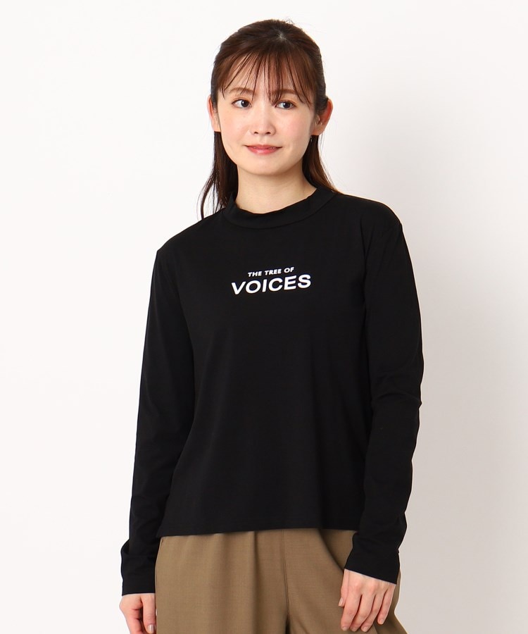 ザンパ(ZAMPA)のフロッキーロゴハイネックTシャツ ブラック(019)