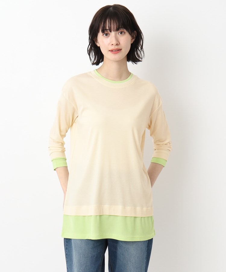 50%OFF シアーテレコレイヤード風ロンT（Tシャツ） ZAMPA（ザンパ | トップス