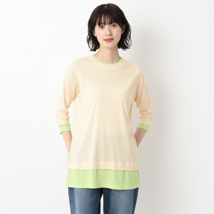 ザンパ(ZAMPA)のシアーテレコレイヤード風ロンT Ｔシャツ