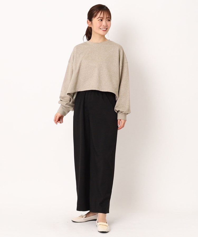セール】【 3color 】ボリュームスリーブショート丈スウェット