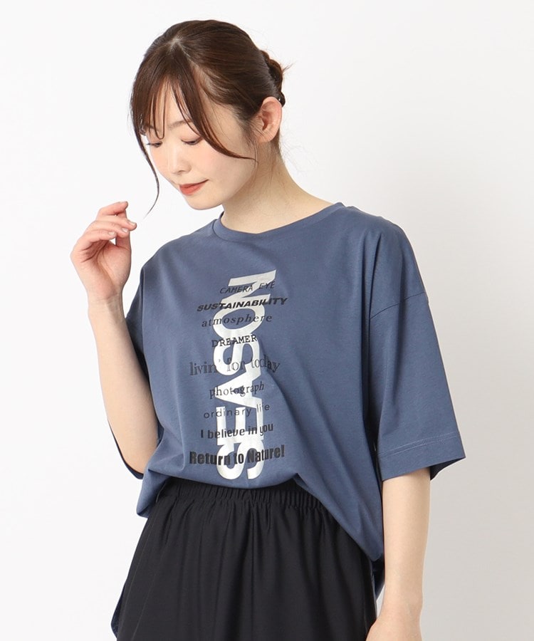 ザンパ(ZAMPA)のオーバーサイズロゴTシャツ ブルー(091)