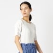 ザンパ(ZAMPA)のワイドリブハーフスリーブニット オフホワイト(003)