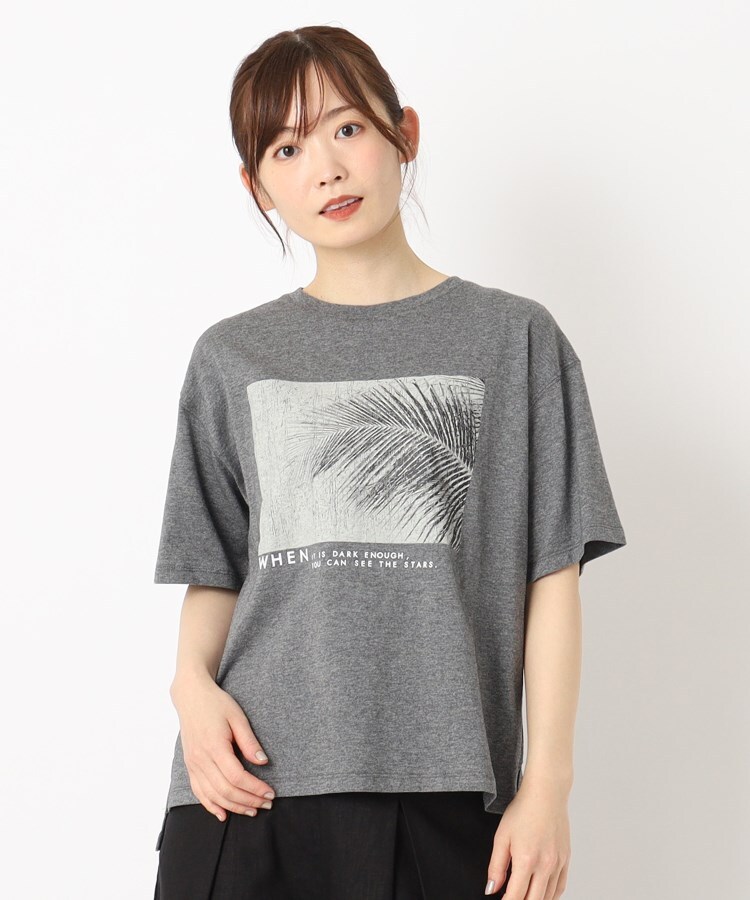 ザンパ(ZAMPA)のモノクロフォトクルーTシャツ ライトグレー(011)
