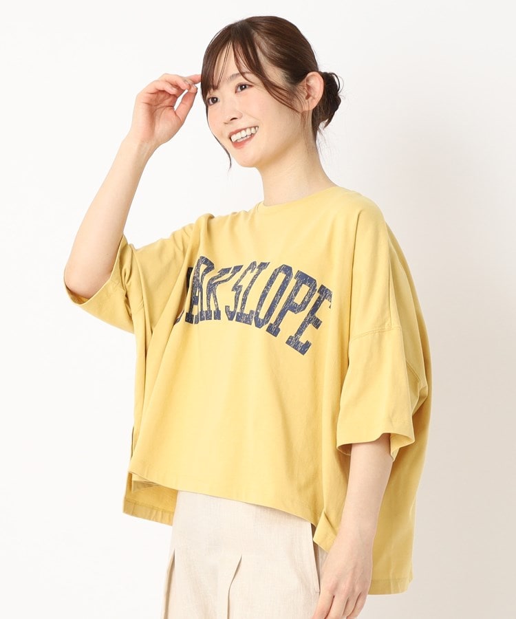 ザンパ(ZAMPA)のカレッジロゴビッグシルエットTシャツ ライトイエロー(030)