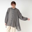 ザンパ(ZAMPA)のバックギャザーガーゼブラウス チャコールグレー(014)
