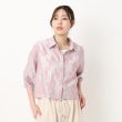 ザンパ(ZAMPA)のペイズリーカットジャカードランタンスリーブシャツ サックスブルー(090)