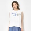 ザンパ(ZAMPA)のリメイク風タックノースリーブTシャツ オフホワイト(003)