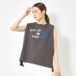 ザンパ(ZAMPA)のリメイク風タックノースリーブTシャツ チャコールグレー(013)