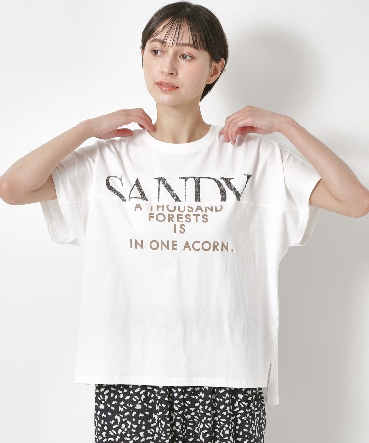 ザンパ(ZAMPA)のリメイク風切替ドルマンTシャツ オフホワイト(003)