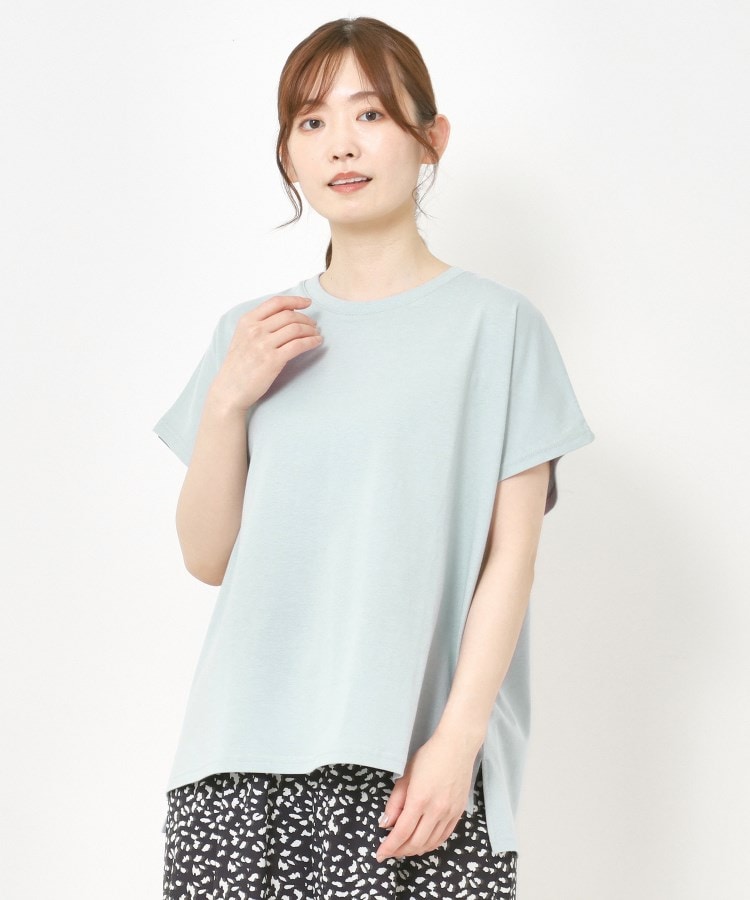 ザンパ(ZAMPA)のコットンクルードルマンTシャツ サックスブルー(090)