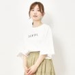 ザンパ(ZAMPA)のフレアースリーブロゴTシャツ オフホワイト(003)