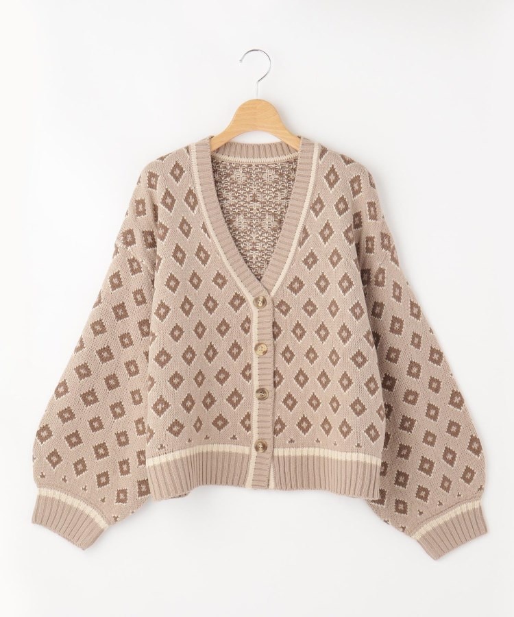 オフプライスストア(ウィメン)(OFF PRICE STORE(Women))のmyke ジャガードカーディガン ベージュ(052)