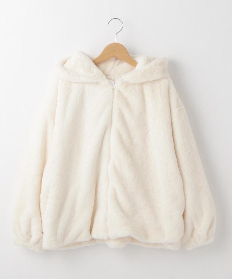 オフプライスストア(ウィメン)(OFF PRICE STORE(Women))のmyke フェイクファーフードブルゾン アイボリー(004)