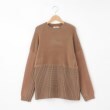 オフプライスストア(ウィメン)(OFF PRICE STORE(Women))のespeyrac シャギー×畦ニット切替プルオーバー モカブラウン(042)