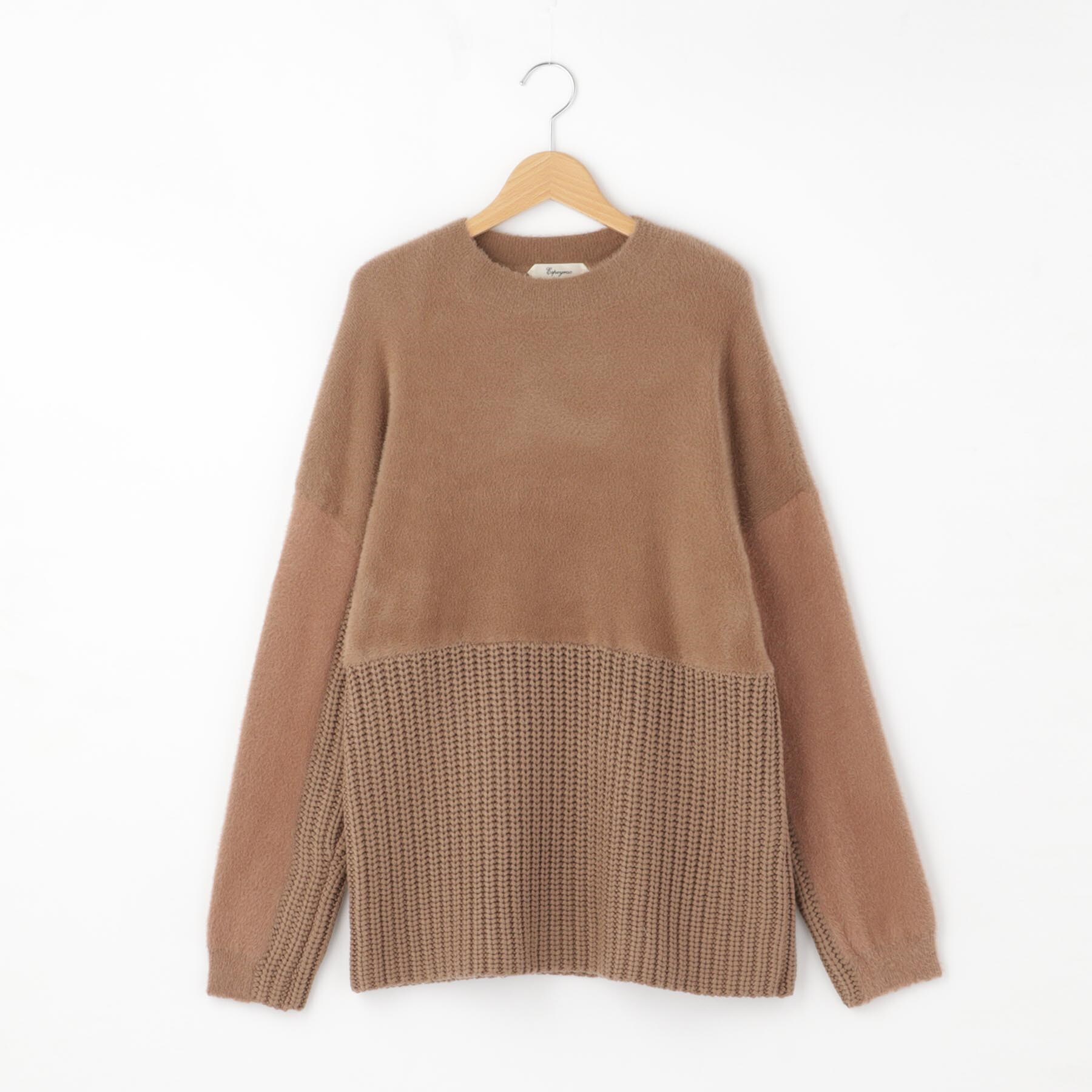 オフプライスストア(ウィメン)(OFF PRICE STORE(Women))のespeyrac シャギー×畦ニット切替プルオーバー1