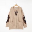 オフプライスストア(ウィメン)(OFF PRICE STORE(Women))のlemelange ネイティブ柄ニットカーディガン アイボリー(004)