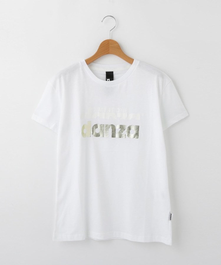 オフプライスストア(ウィメン)(OFF PRICE STORE(Women))のDIMENSIONE DANZA 箔プリントロゴTシャツ ホワイト(001)