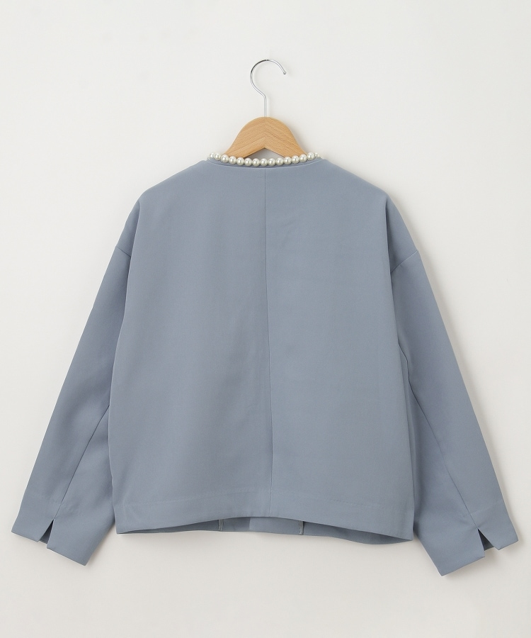 オフプライスストア(ウィメン)(OFF PRICE STORE(Women))のJeunne garcon（ジュンヌ ギャルソン） パール調（取り外し可）ノーカラージャケット【SALE/カジュアル/デイリー/トレンド/きれいめカジュアル】2