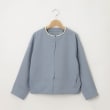 オフプライスストア(ウィメン)(OFF PRICE STORE(Women))のJeunne garcon（ジュンヌ ギャルソン） パール調（取り外し可）ノーカラージャケット【SALE/カジュアル/デイリー/トレンド/きれいめカジュアル】 ブルー(092)