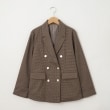 オフプライスストア(ウィメン)(OFF PRICE STORE(Women))のJeunne garcon（ジュンヌ ギャルソン） 千鳥格子ダブルジャケット【SALE/カジュアル/デイリー/トレンド/きれいめカジュアル】 ブラウン(042)