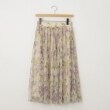 オフプライスストア(ウィメン)(OFF PRICE STORE(Women))のJeunne garcon（ジュンヌ ギャルソン） ウエストゴムシアー花柄スカート【SALE/カジュアル/デイリー/トレンド/きれいめカジュアル】 アイボリー(004)