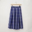 オフプライスストア(ウィメン)(OFF PRICE STORE(Women))のJeunne garcon（ジュンヌ ギャルソン） タック入りマドラスチェックフレアスカート【SALE/カジュアル/デイリー/トレンド/きれいめカジュアル】 ブルー(092)