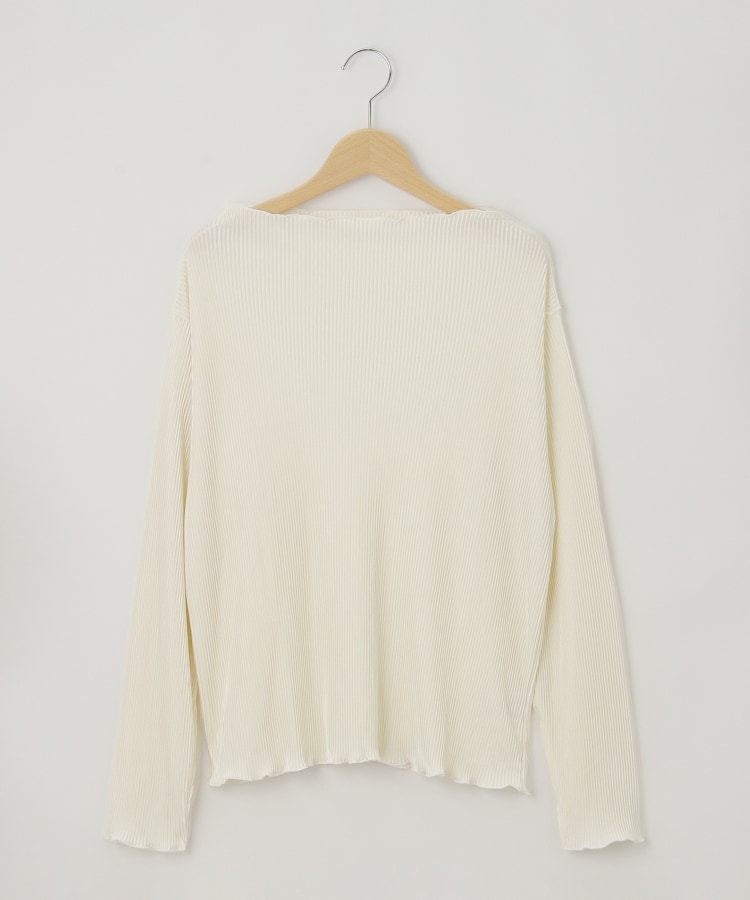 オフプライスストア(ウィメン)(OFF PRICE STORE(Women))のmitis（ミティス） 光沢リブハイネックカットソー【SALE/カジュアル/デイリー/トレンド/きれいめカジュアル】 アイボリー(004)