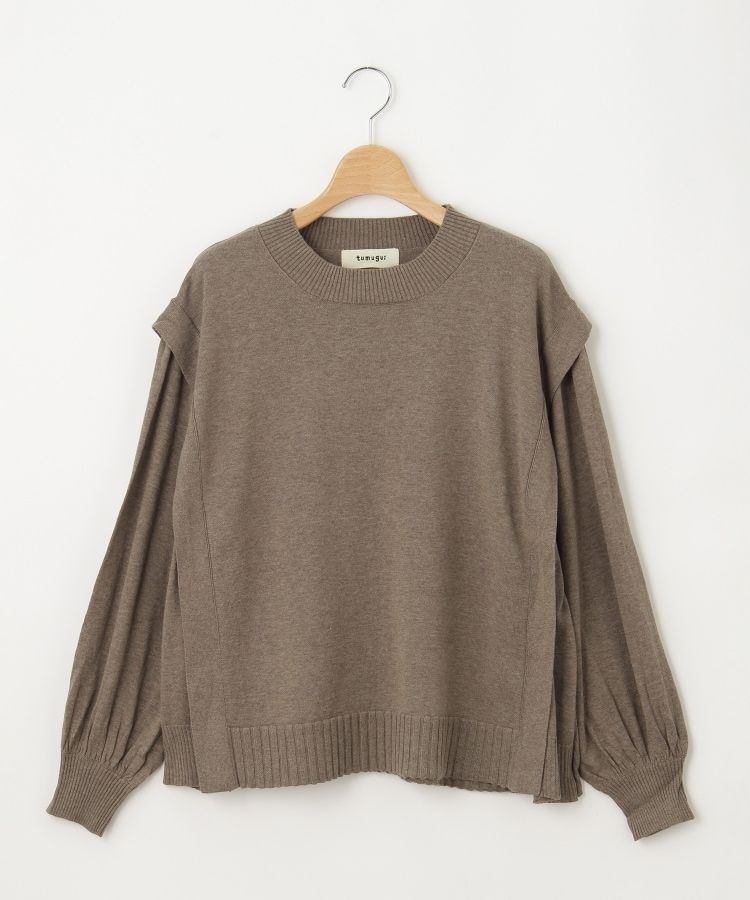 オフプライスストア(ウィメン)(OFF PRICE STORE(Women))のtumugu: （ツムグ） オーバーサイズニットプルオーバー【SALE/カジュアル/デイリー/トレンド/ルーズシルエット/ゆったり】 モカブラウン(042)