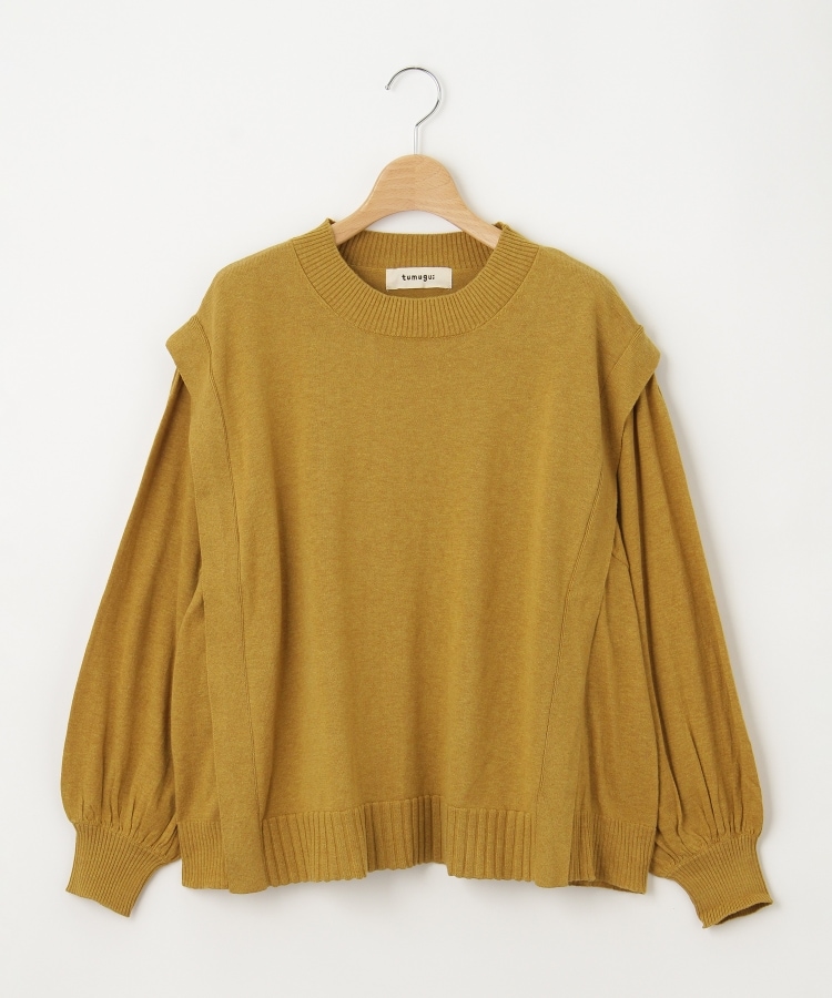 オフプライスストア(ウィメン)(OFF PRICE STORE(Women))のtumugu: （ツムグ） オーバーサイズニットプルオーバー【SALE/カジュアル/デイリー/トレンド/ルーズシルエット/ゆったり】 マスタード(033)