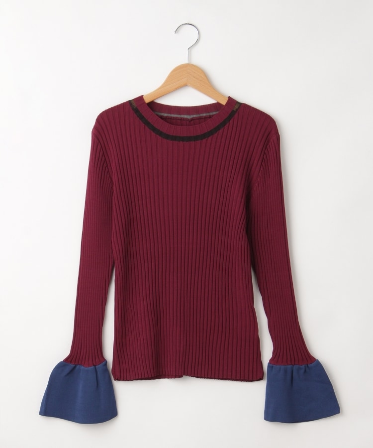 オフプライスストア(ウィメン)(OFF PRICE STORE(Women))のESPEYRAC(エスペラック) フレア袖リブニット レッド(063)