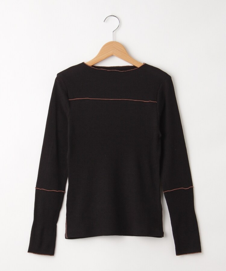 オフプライスストア(ウィメン)(OFF PRICE STORE(Women))のESPEYRAC(エスペラック) 配色ラインリブニット ブラック(019)