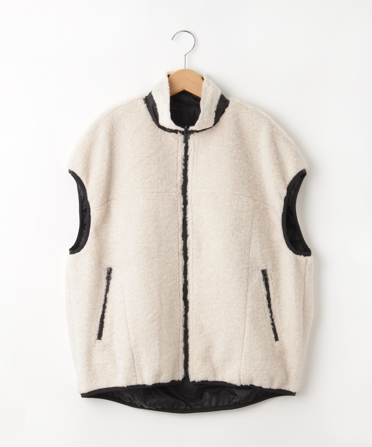 オフプライスストア(ウィメン)(OFF PRICE STORE(Women))のLEMELANGE(ル・メランジュ） ウール起毛リバーシブルベスト アイボリー(004)