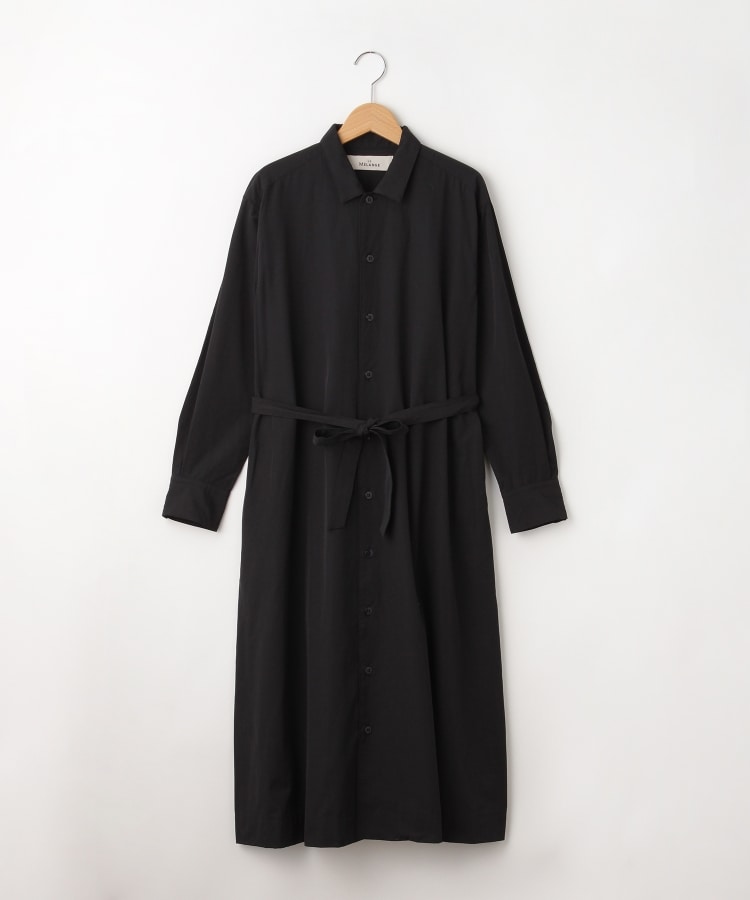 オフプライスストア(ウィメン)(OFF PRICE STORE(Women))のLEMELANGE(ル・メランジュ） ウエストリボンシャツワンピース ブラック(019)