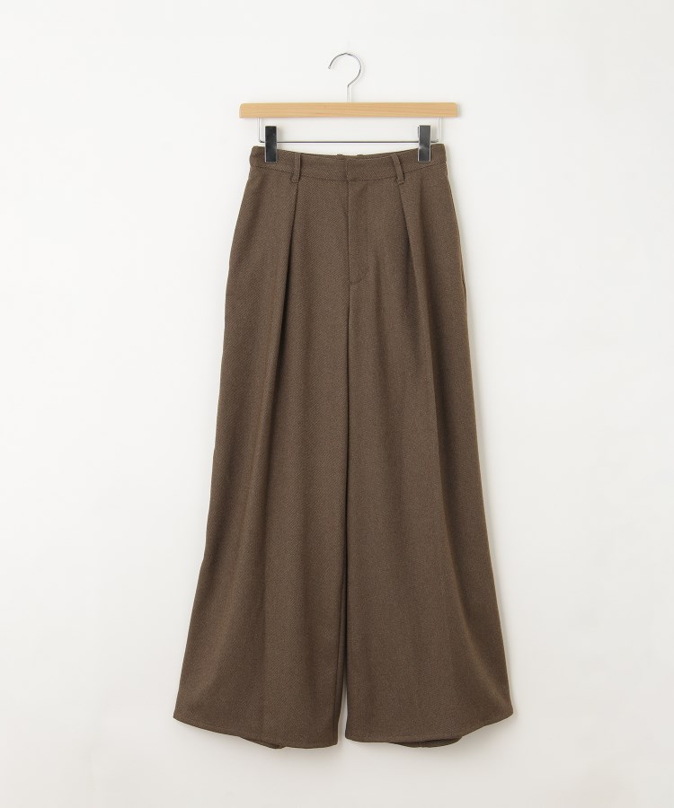 オフプライスストア(ウィメン)(OFF PRICE STORE(Women))のESPEYRAC(エスペラック) タックサイドスリットワイドパンツ モカブラウン(042)
