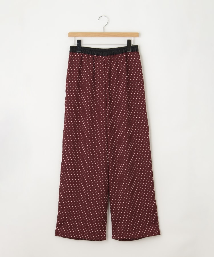 オフプライスストア(ウィメン)(OFF PRICE STORE(Women))のLEMELANGE(ル・メランジュ） ウエストゴムドロスト付きドットパンツ ボルドー(064)