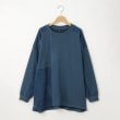 オフプライスストア(ウィメン)(OFF PRICE STORE(Women))のmyke（ミーカ） パッチ異素材切り替えカットソー【SALE/カジュアル/デイリー/トレンド/ルーズシルエット/ゆったり】 ブルー(092)