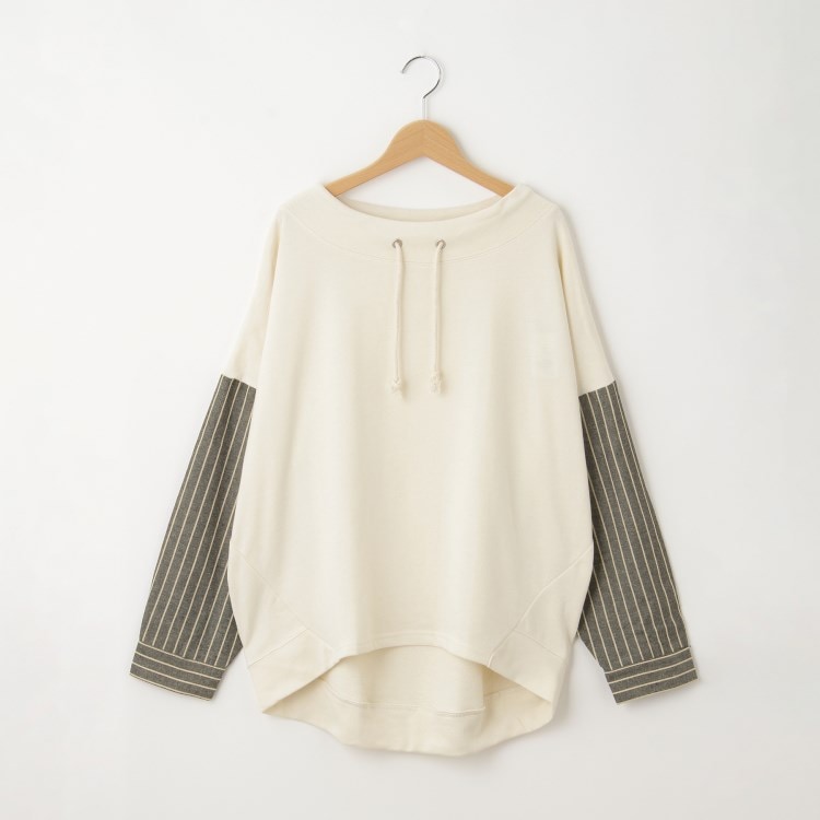 オフプライスストア(ウィメン)(OFF PRICE STORE(Women))のmyke（ミーカ） ストライプスリーブ切り替えプルオーバー カットソー