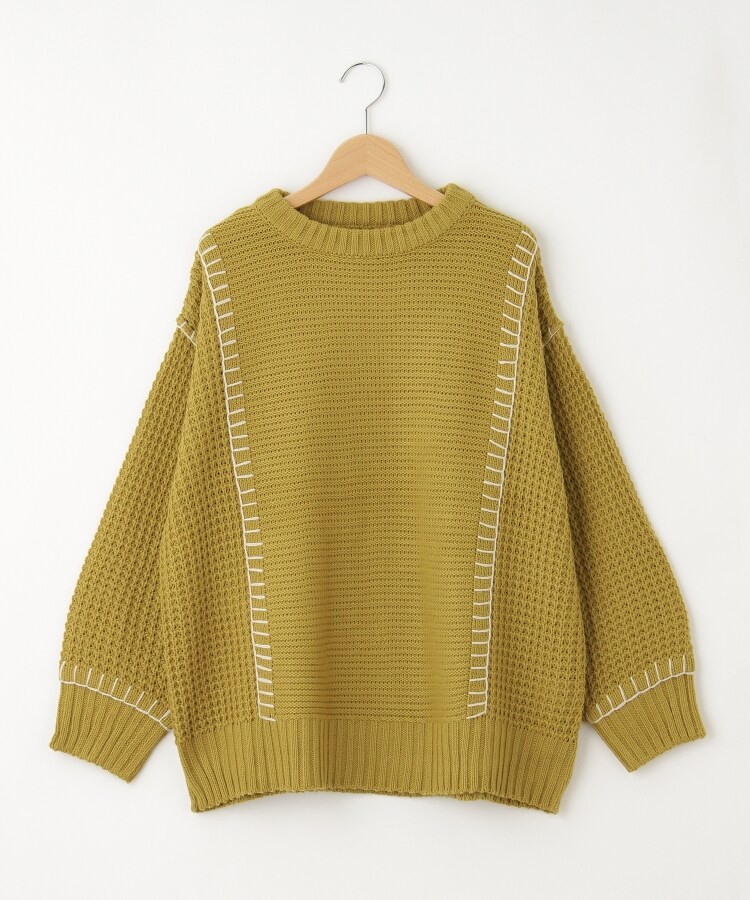 オフプライスストア(ウィメン)(OFF PRICE STORE(Women))のmyke（ミーカ） 配色ステッチニットセーター【SALE/カジュアル/デイリー/トレンド/きれいめカジュアル/ルーズシルエット/ゆったり】1